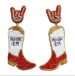 University of Texas Longhorns Hook Em Earrings